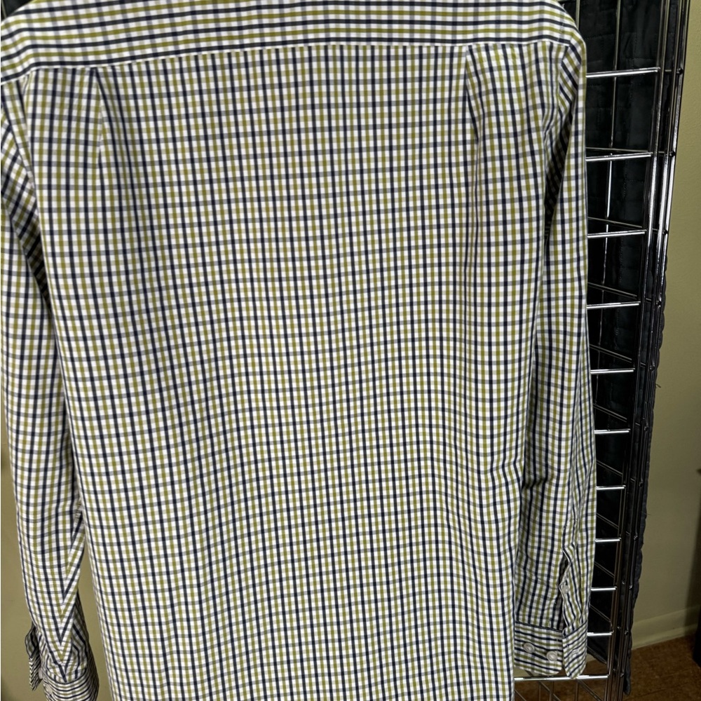 Men's Checkered Shirt - Blue and Yellow